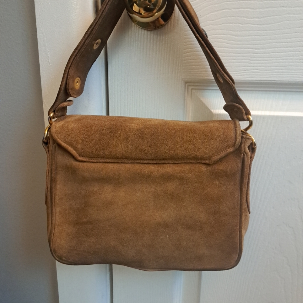 Vintage Yvonne Boutique Camel Colored Suede bag - Picture 2 of 16